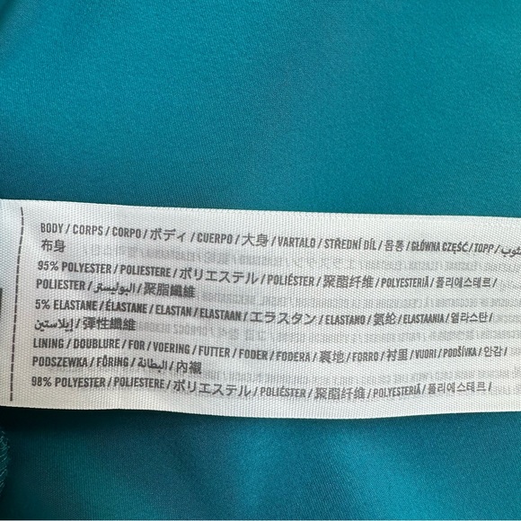 Abercrombie & Fitch Stretch Crepe Midi Dress in Teal Size Large - Picture 12 of 14